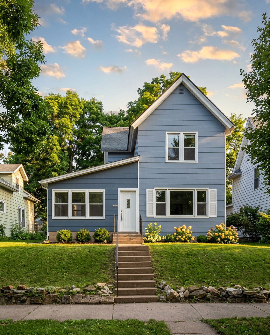 Exterior of The Adams House, a Homefelt residential care home in the Northeast Minneapolis neighborhood